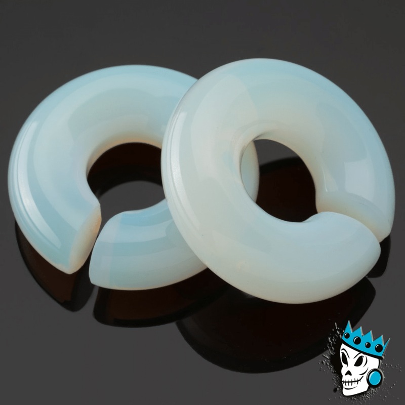 Diablo Organics Opalite Big Stone Rings (0 gauge – 11/16 inch) 0 g