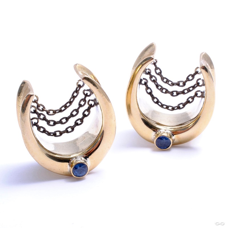 Saddle Spreader Weights with Blue Topaz in 1 from Oracle