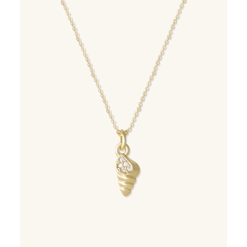 Twinkle Shell Necklace Gold