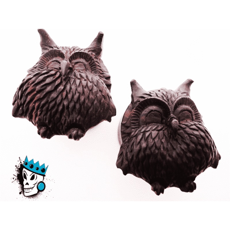 Black Areng HOOT Owl Plugs (11/16 inch & 21 mm) 11/16 inch