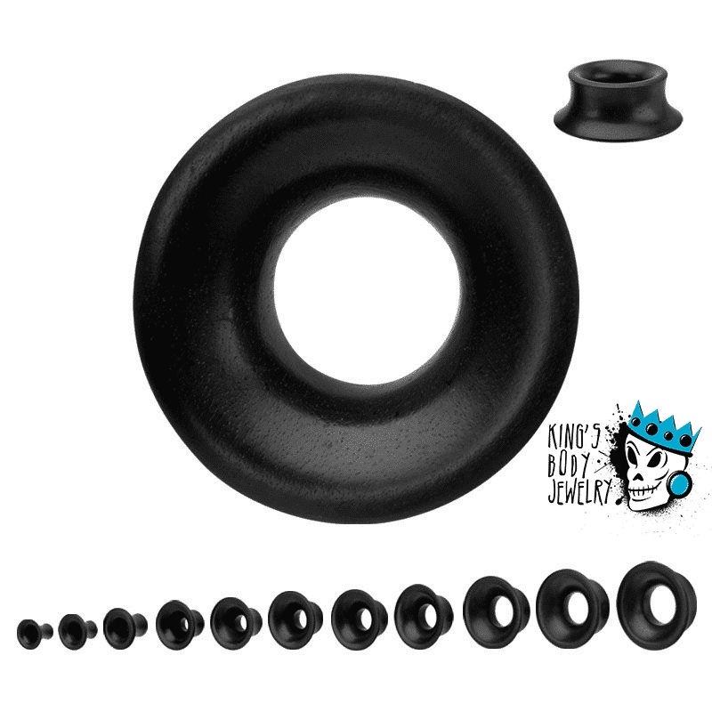 Black Areng Wood Mayan Flare Tunnels (8 gauge – 1 inch) 8 g