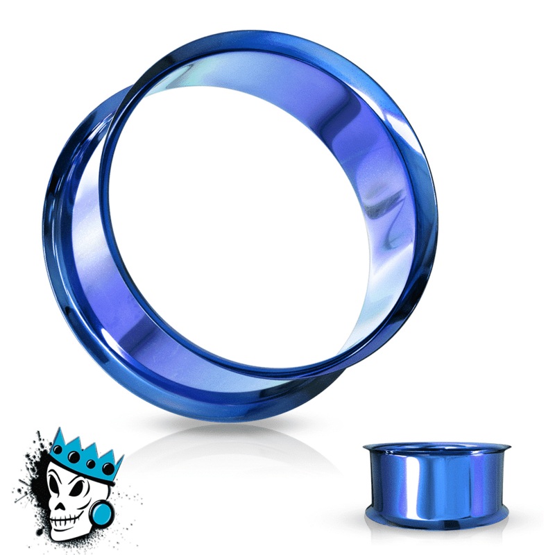 Blue Steel Double Flare Tunnels (12 gauge – 1 inch) 12 g