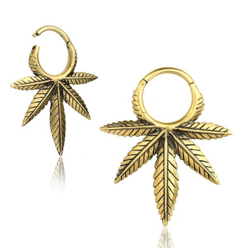 Brass Pot Leaf Hanger PAIR