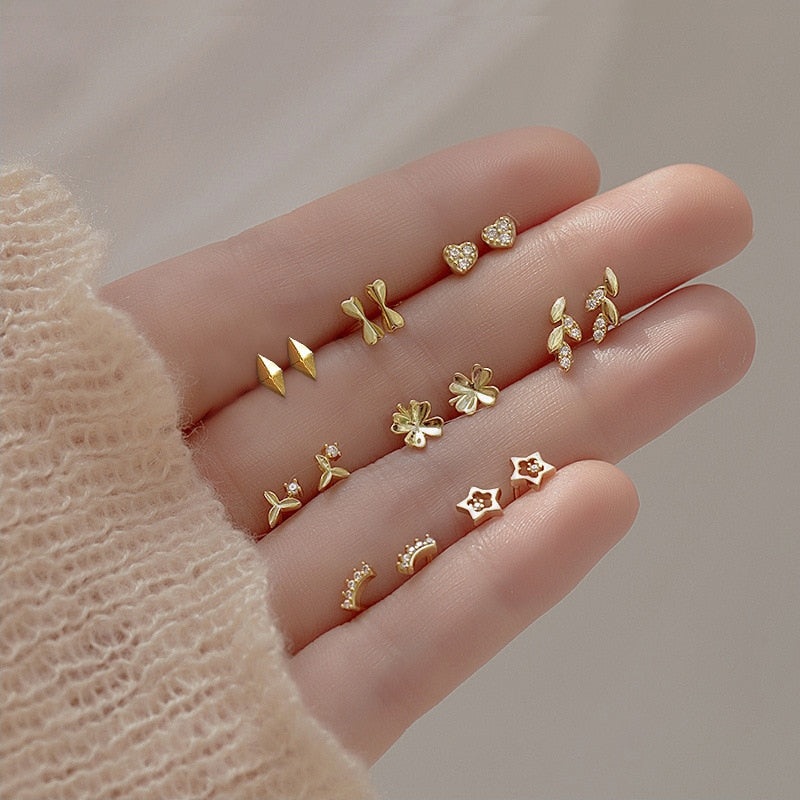 Brielle Cute Gold Earring Studs Star