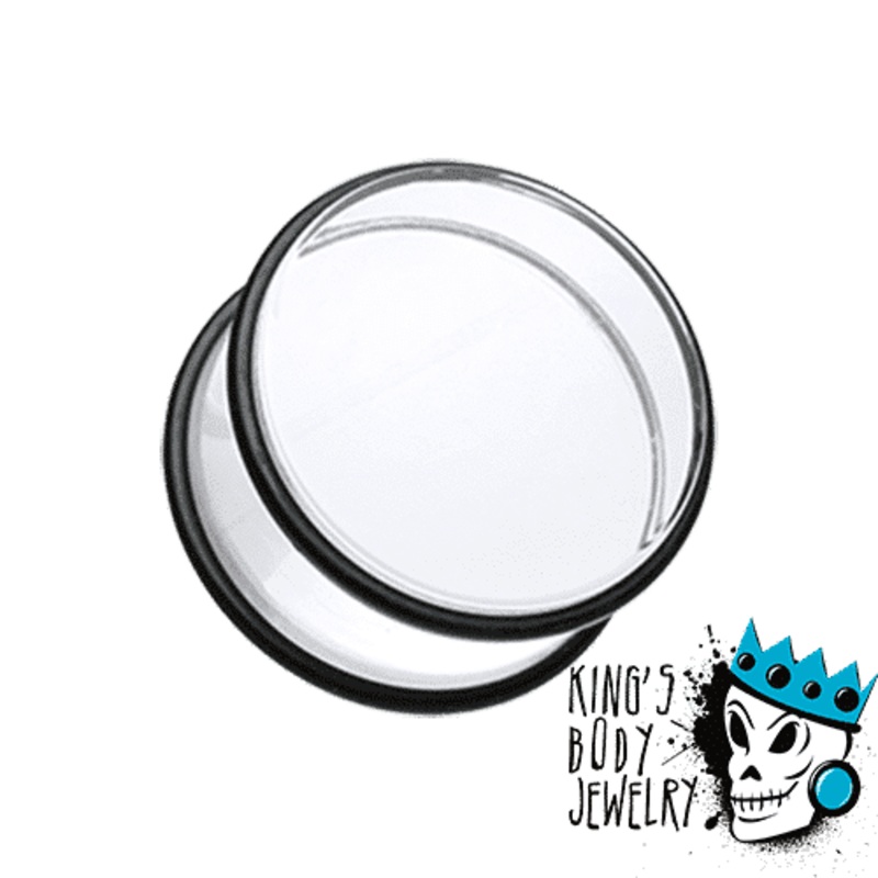Clear Acrylic No Flare Plugs (8 gauge – 2 inch) 8 g