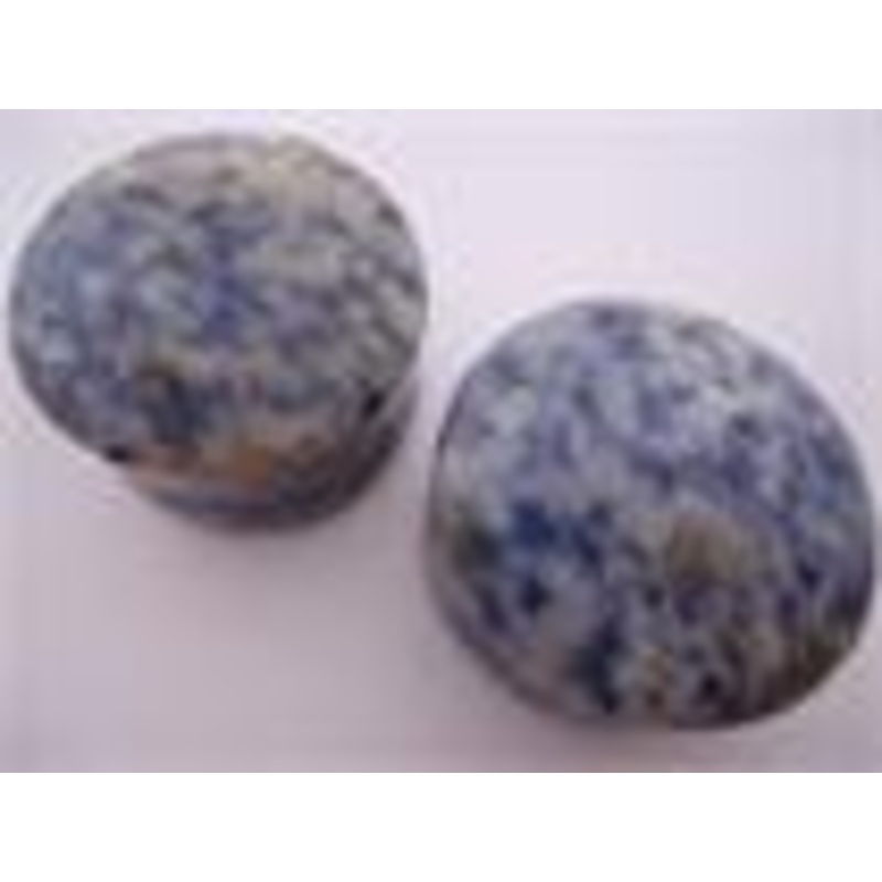 Diablo Organics Lapis Denim Stone Plugs (8 gauge – 1 inch) 8 g