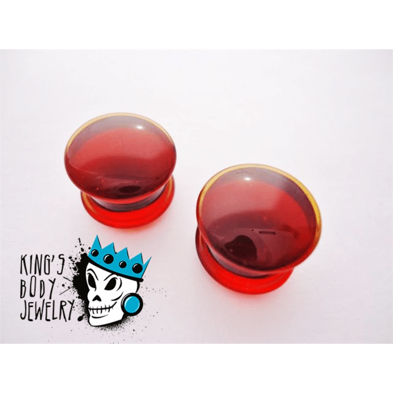 Gorilla Glass Honey Solid Double Flare Plugs (8 gauge – 7/16 inch) 8 g