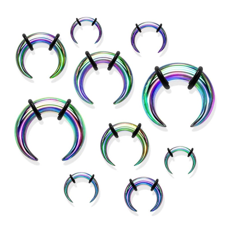 Multi Colored Anodized Stainless Steel Pinchers (14 gauge-00 gauge) 14 g