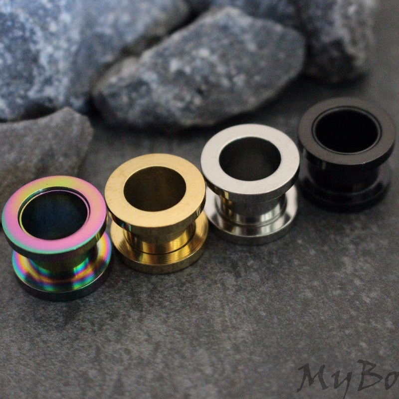 Pal Classic Metal Ear Plugs 12G (2mm) Gold