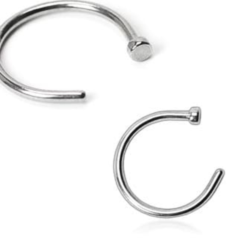 Steel Nostril Ring (20 gauge – 18 gauge) 20 g 1/4″