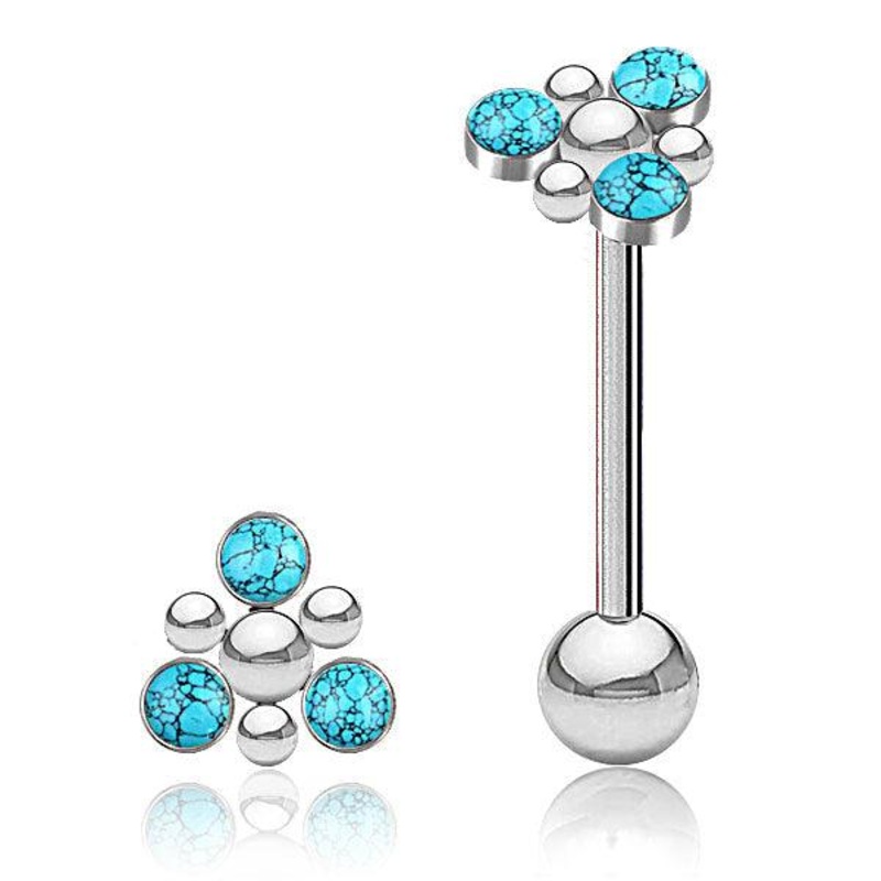 Turquoise Bead Barbell