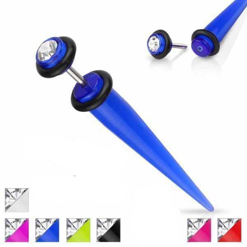 UV Fake Taper with Clear Gem White