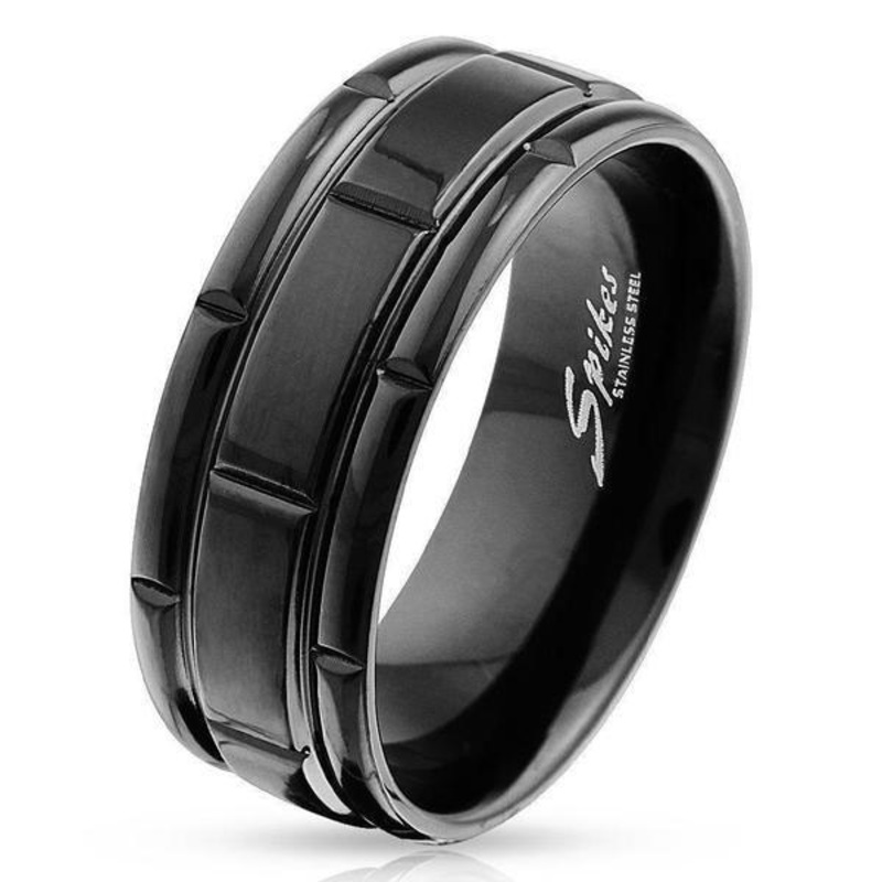 Black Box Grooved Ring Size 9 (59.5mm)