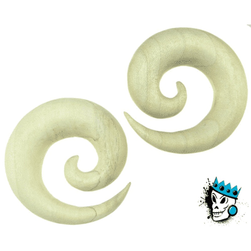 Crocodile Wood Spirals (8 gauge – 1/2 inch) 8 g