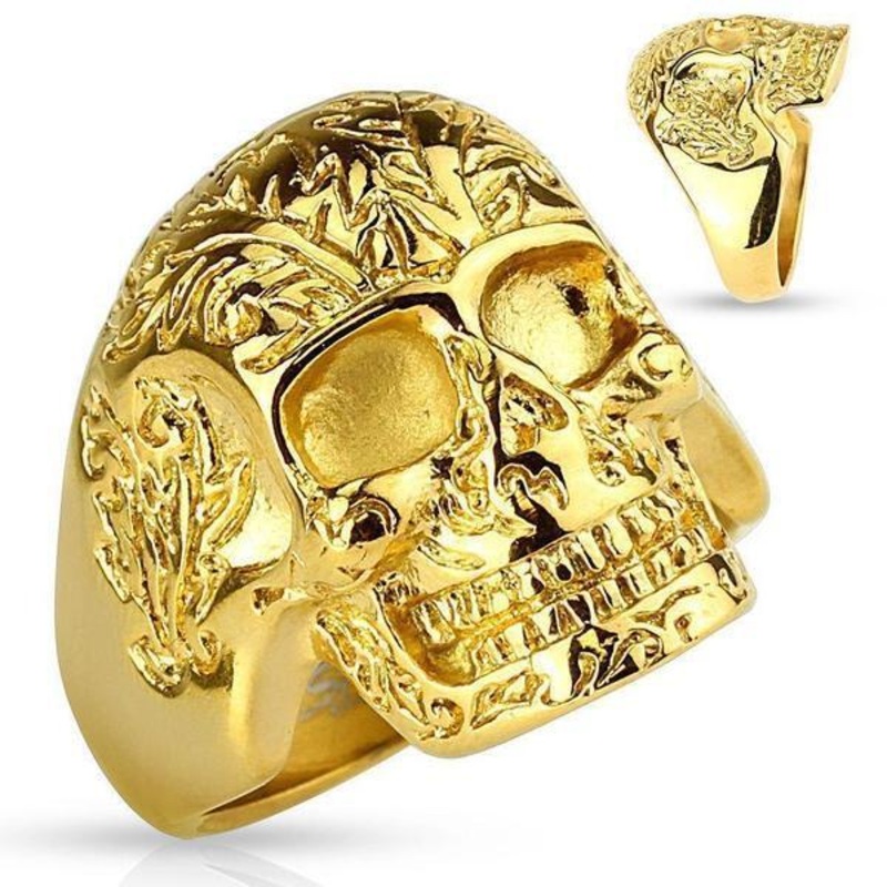 Gold Skull Ring Size 9 (59.5mm)