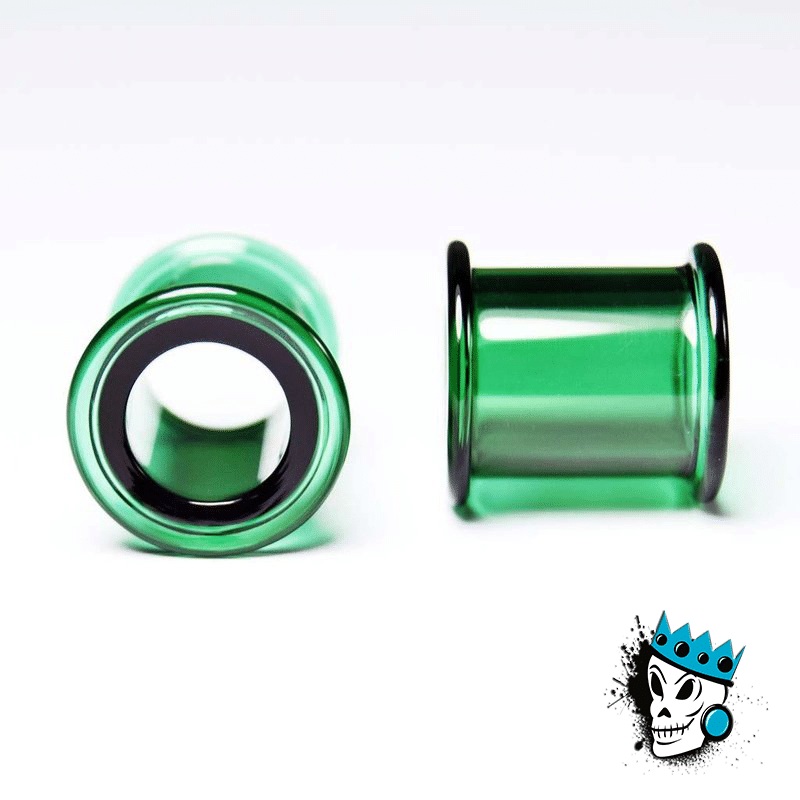 Gorilla Glass Green Double Flare Tunnels (2 gauge – 1/2 inch) 2 g