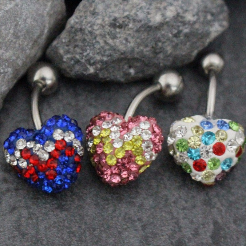 Heart Ferido Belly Bar Patterned 1