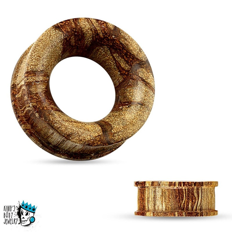 Root Wood Saddle Fit Tunnels (2 gauge – 1 inch) 2 g