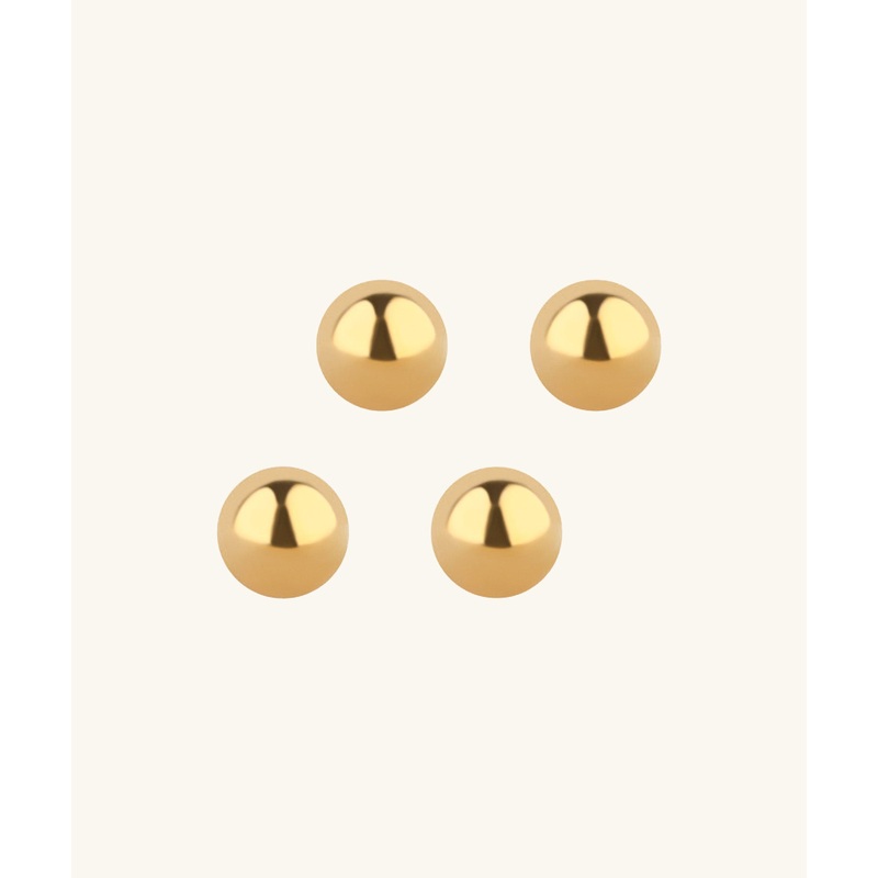 Screw Ball Backing (external) 0.8mm (20G) Gold