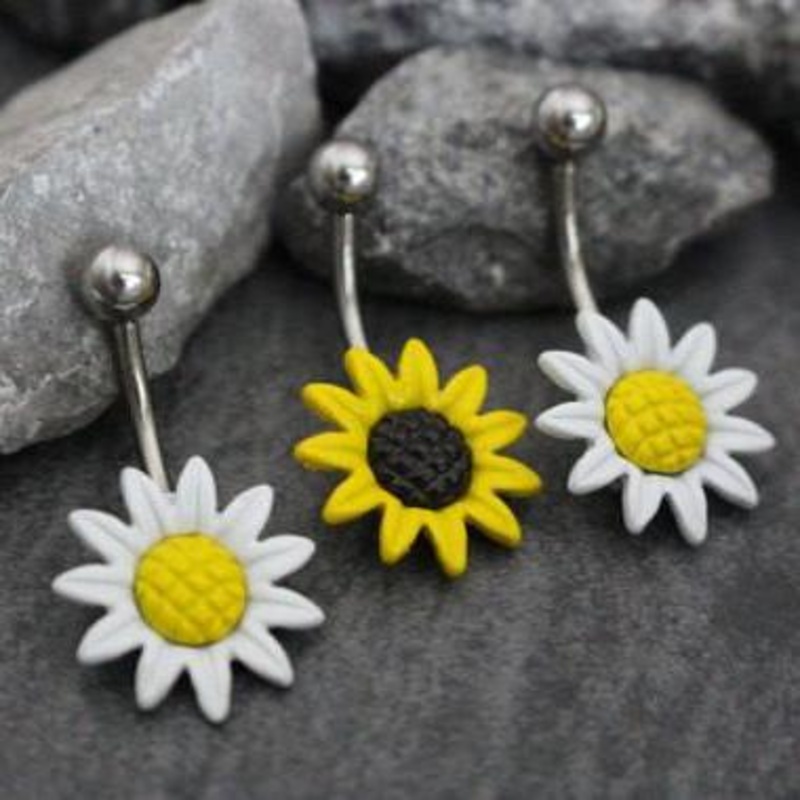 Sunflower Belly Button Ring Sunflower
