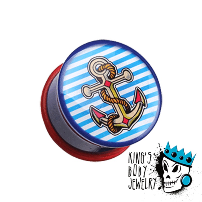 Blue Anchor Plugs (2 gauge – 1 inch) 2 g