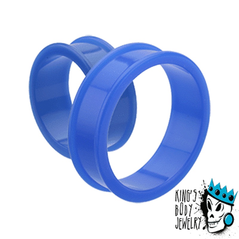 Blue Silicone Tunnels  (6 gauge – 2 inch) 6 g