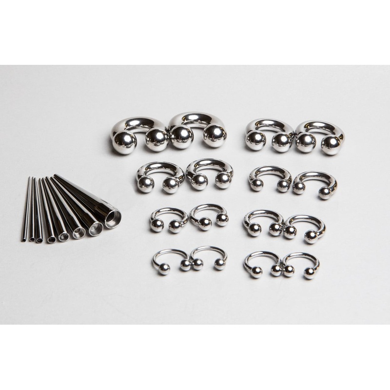 Circular Barbells & Tapers Kit (14 gauge – 0 gauge) 1