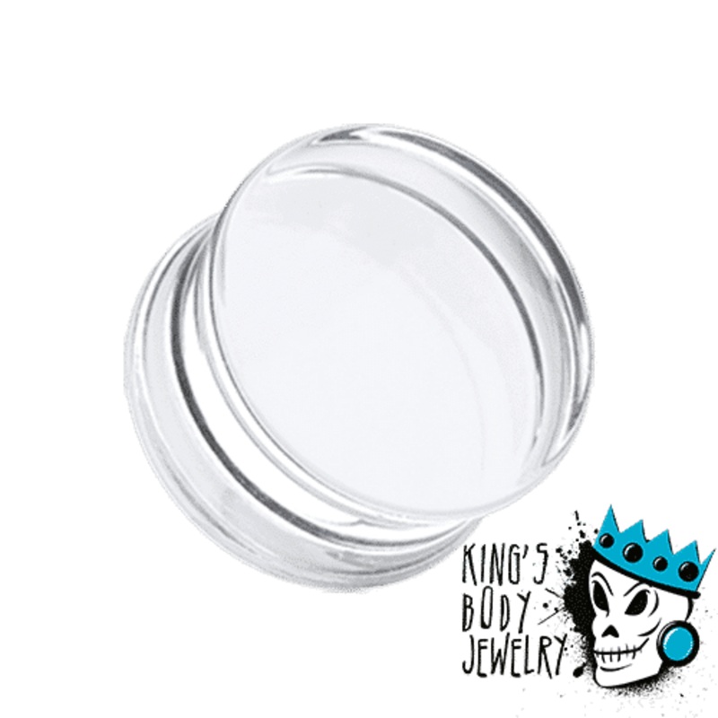 Clear Acrylic Double Flare Plugs (10 gauge – 2 inch) 10 g