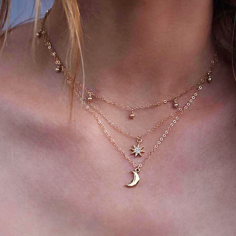 Dreminina Star & Moon Choker Necklace