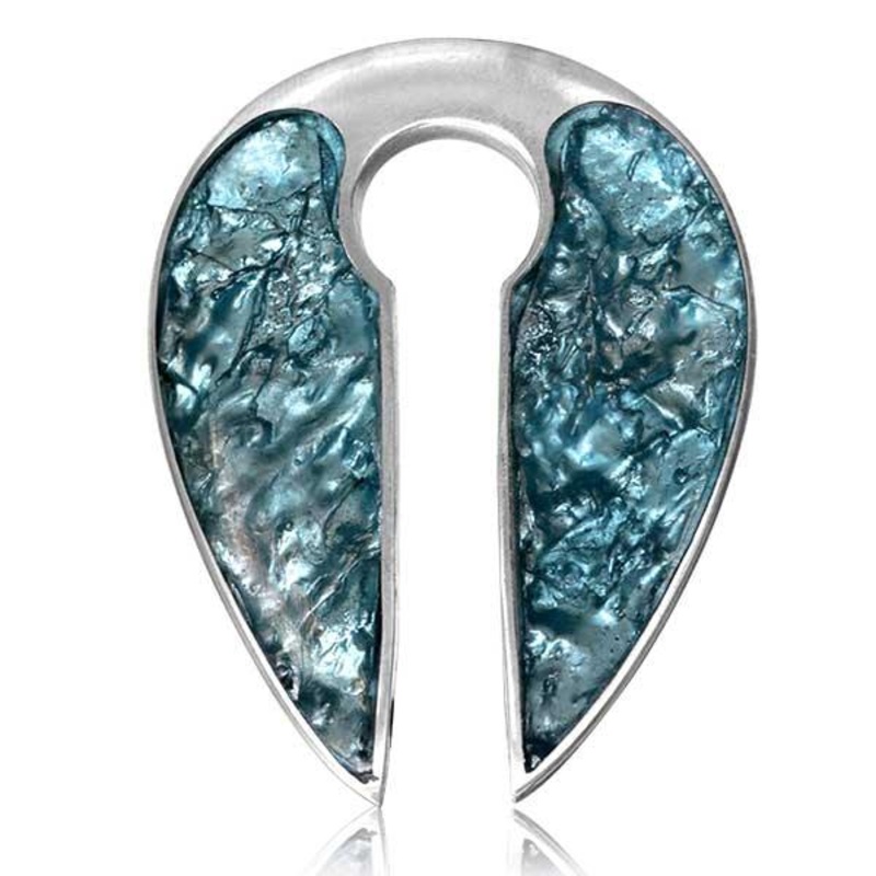 Epoxy & Brass Drop Ear Weight PAIR