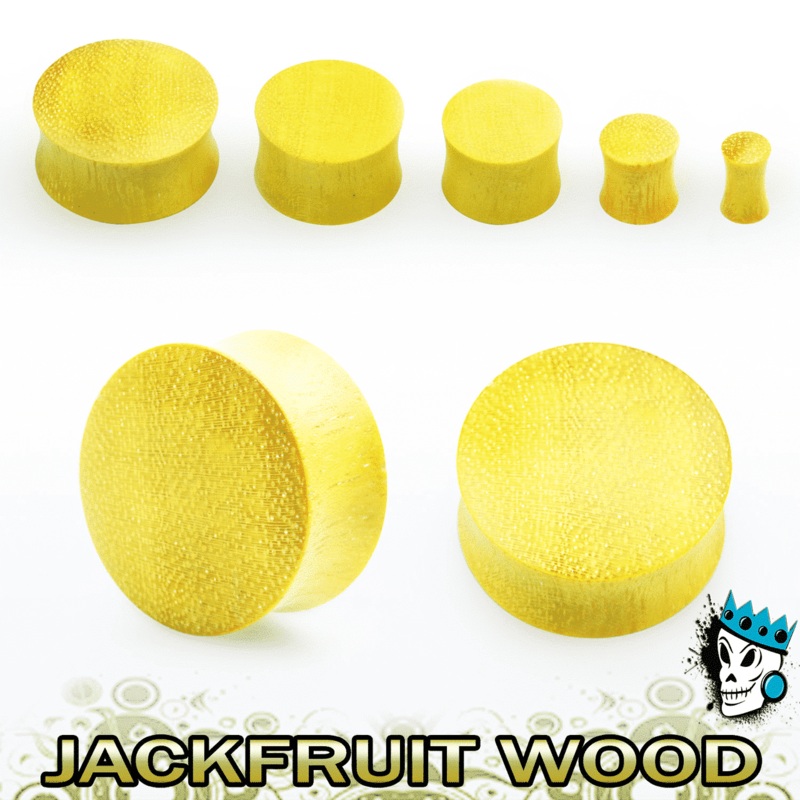 Jackfruit Wood Plugs – (8 gauge – 1 inch) 8 g