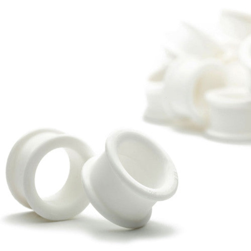 KAOS White Tunnels (8 gauge – 1 inch) 8 g