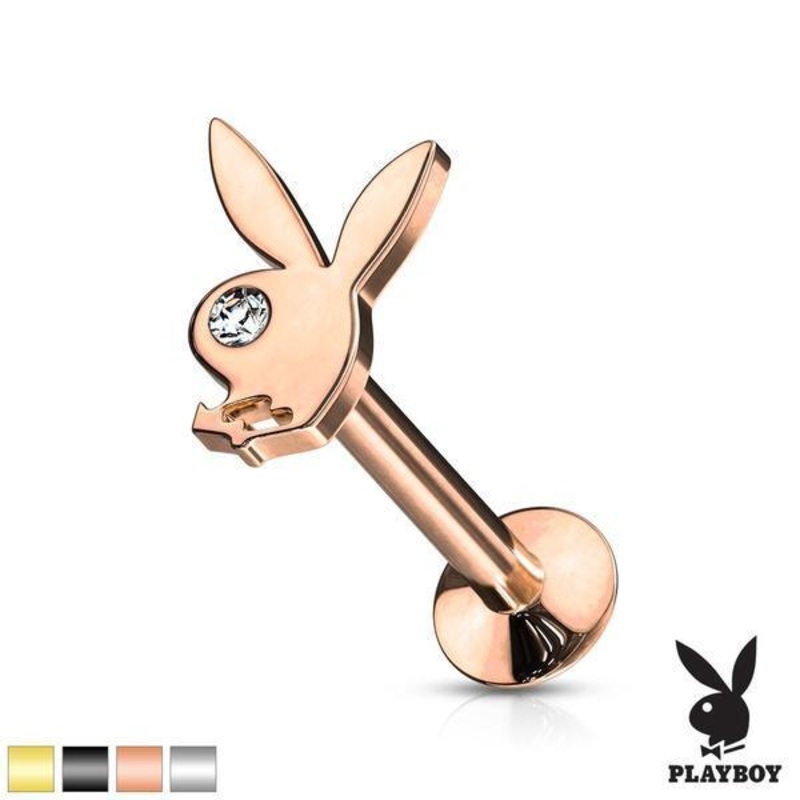 Playboy Bunny Labret 16G 6mm Rose Gold