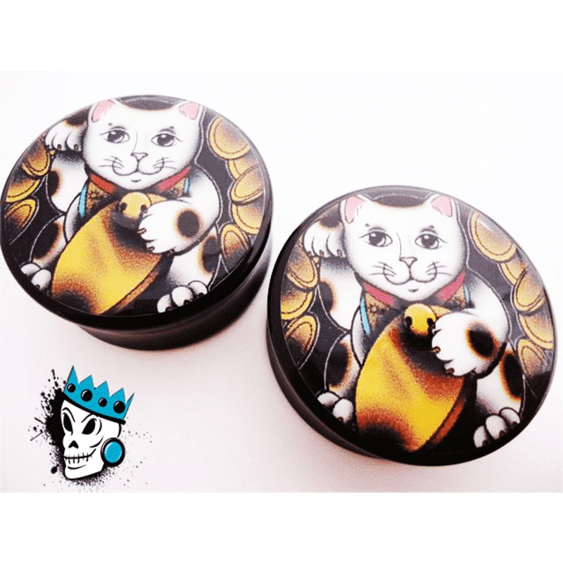 Stay Gold Money Cat Plugs (9/16 inch) 9/16 inch