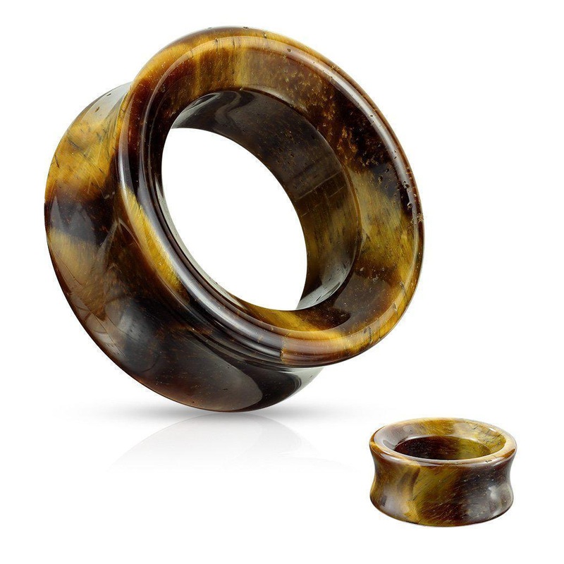 Tiger Eye Stone Tunnel 6mm-25mm 6mm(2G)