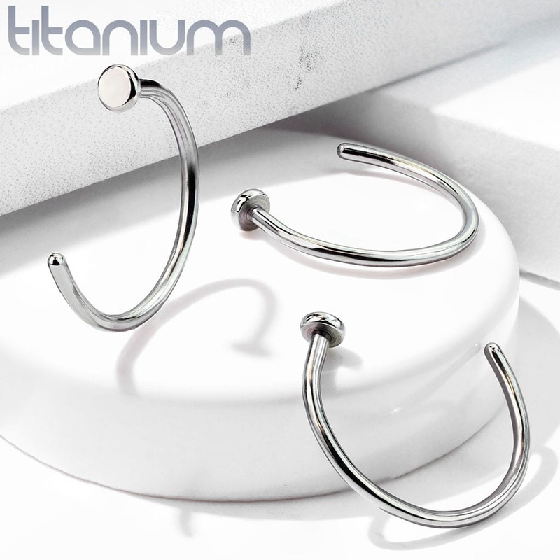 Titanium Nostril Ring (20 gauge – 18 gauge) 20 g 5/16″