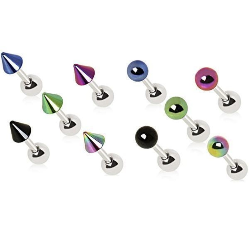 Anodised End Cartilage Bar 16G Black Ball