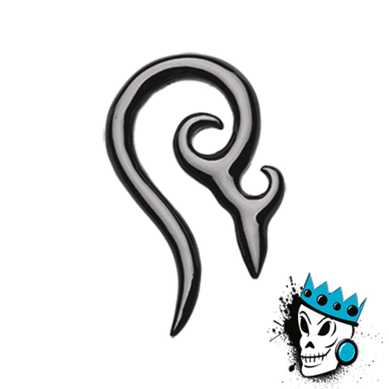 Black Ornate Steel Spirals (14 gauge-0 gauge) 14 g