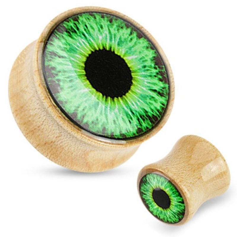 Eyeball Wood Plugs (0 gauge – 7/8 inch) 0 g