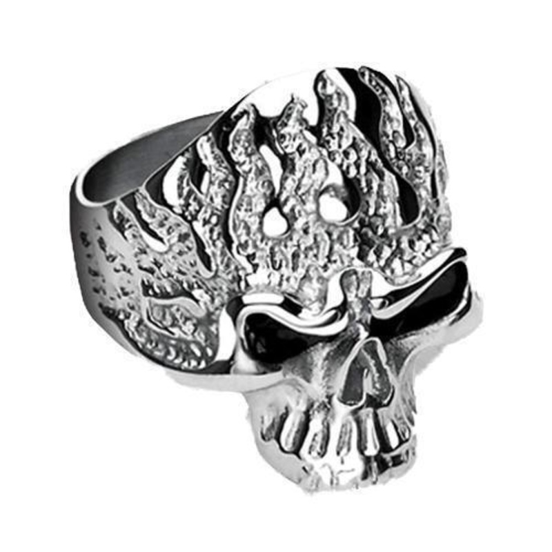 Flaming Skull Ring Size 11 (64.6mm)