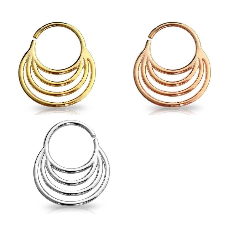 Four Layer Twist Ring 16G Gold