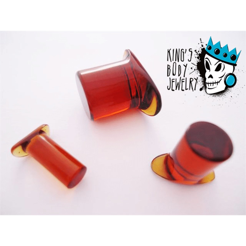 Gorilla Glass Honey Labret Ring (6 gauge – 1/2 inch) 6 g