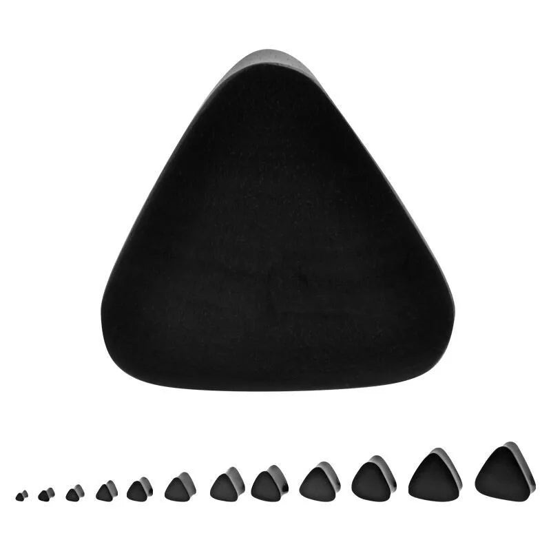 Iron Wood Triangle Double Flared Plugs (6 gauge – 1 inch) 6 g