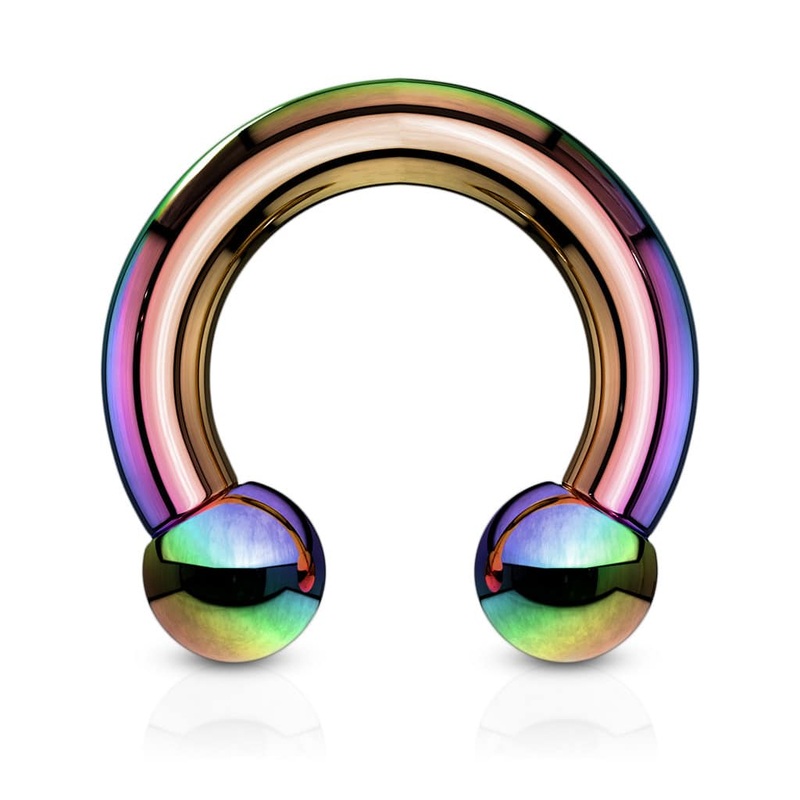 Multicolored Steel Circular Barbells (18 gauge – 2 gauge) 18 g 5/16″