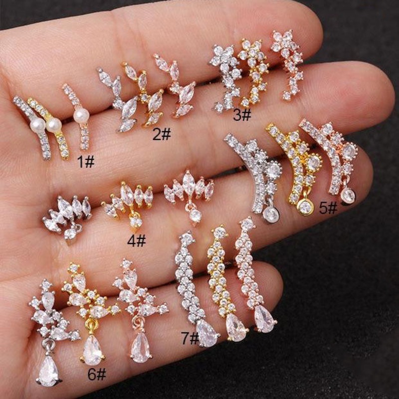 Orion Celestial Star Cartilage Helix Ear Piercing Earring Studs 16G No.1 Gold