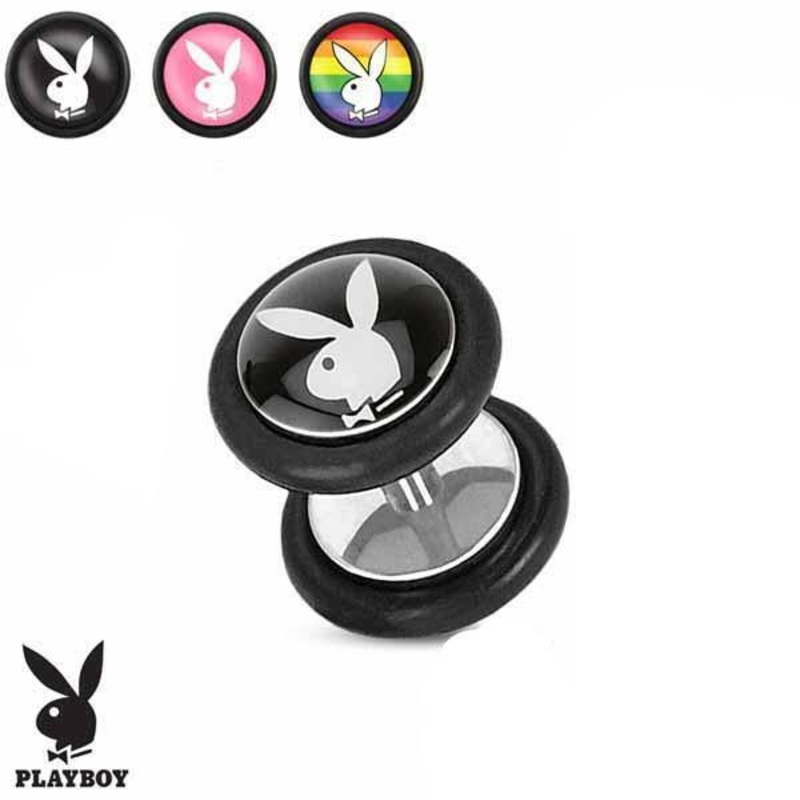 PLAYBOY Logo Fake Plug Rainbow