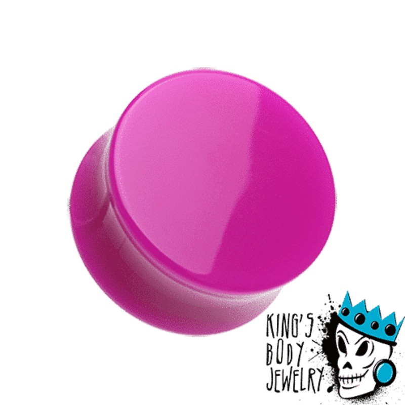 Purple Acrylic Double Flare Plugs (10 gauge – 2 inch) 10 g