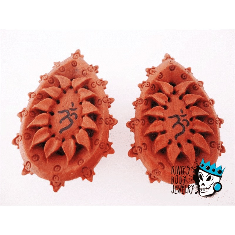 Sabo Wood Ornate Teardrop Plugs (7/16 inch – 15/16 inch) 12 mm