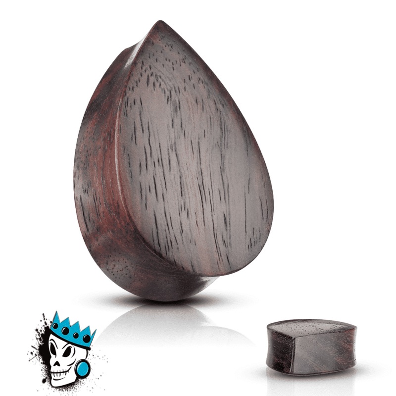 Sono Wood Tear Drop Double Flare Plugs (0 gauge – 1 inch) 0 g