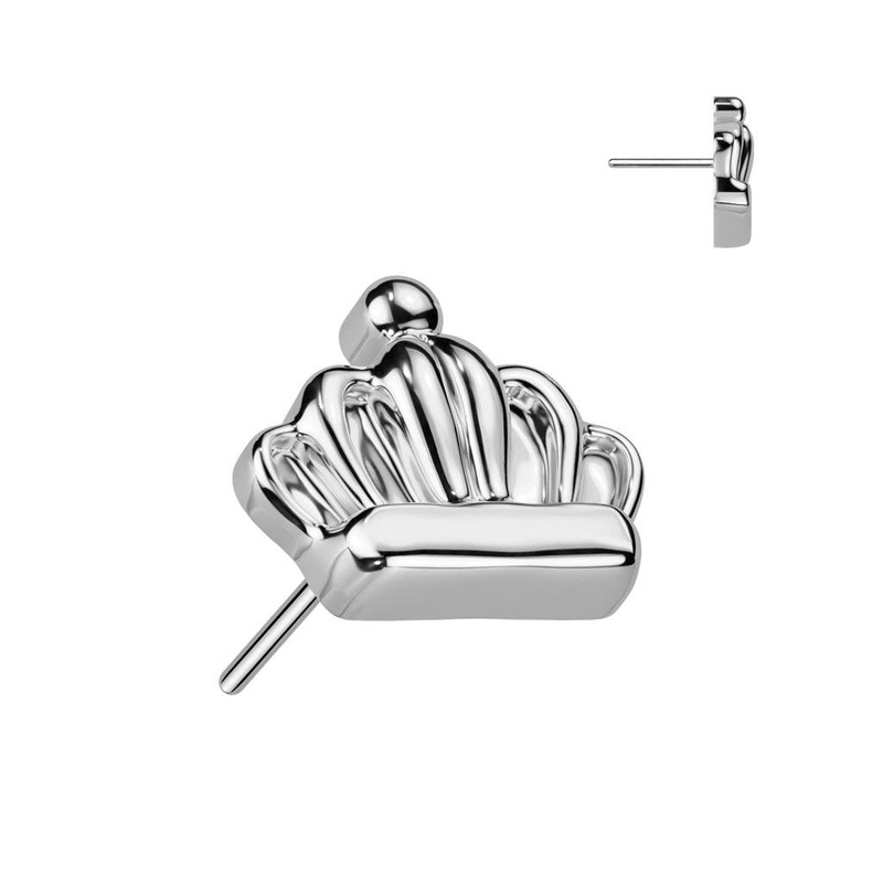 Titanium Threadless Crown End Gold